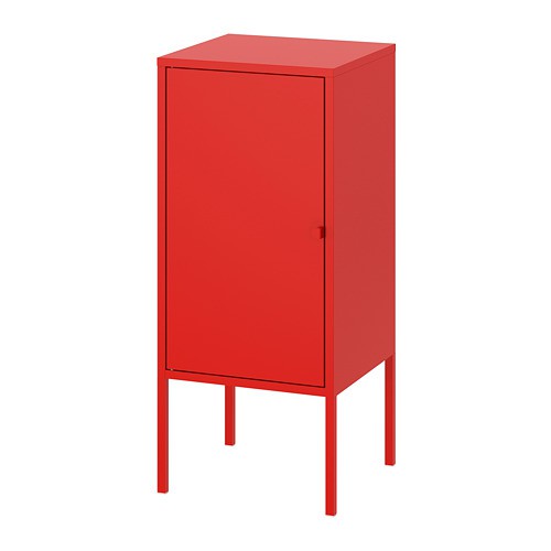 LIXHULT Kabinet, logam/merah