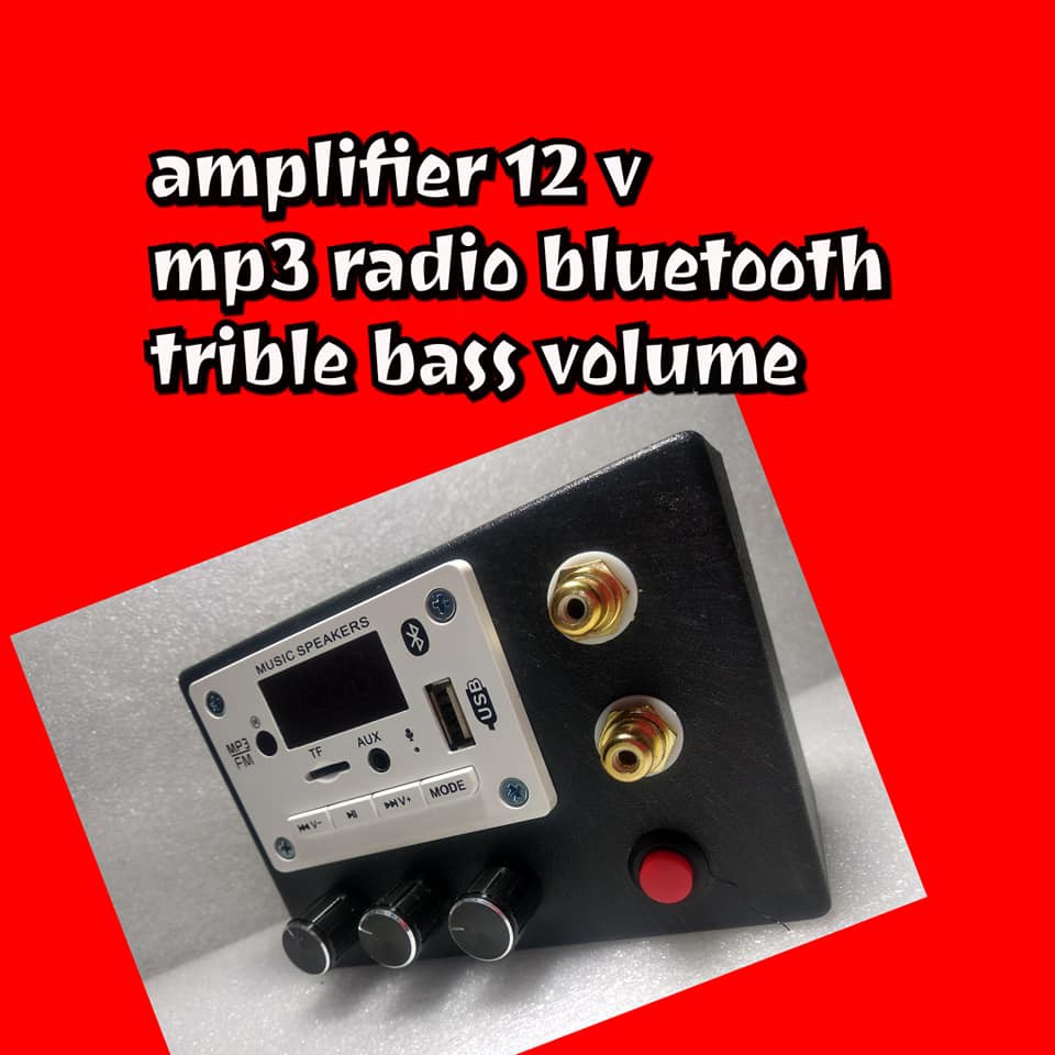 AYABDG ampli mini 12v mp3 bluetooth USB FM amplifier rakitan 12 volt stereo pam8610 /amplifier Bluet