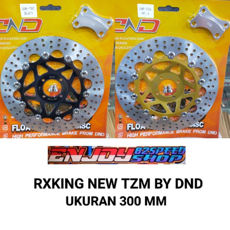 Disc brake piringan cakram Depan DND by Tzm Cekung ukuran 300 mm plus Breket Rxk Rx king New