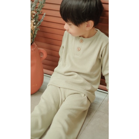 RUMI PAJAMA RIBBED BELL &amp; BO / Setelan Anak/ PIYAMA ANAK