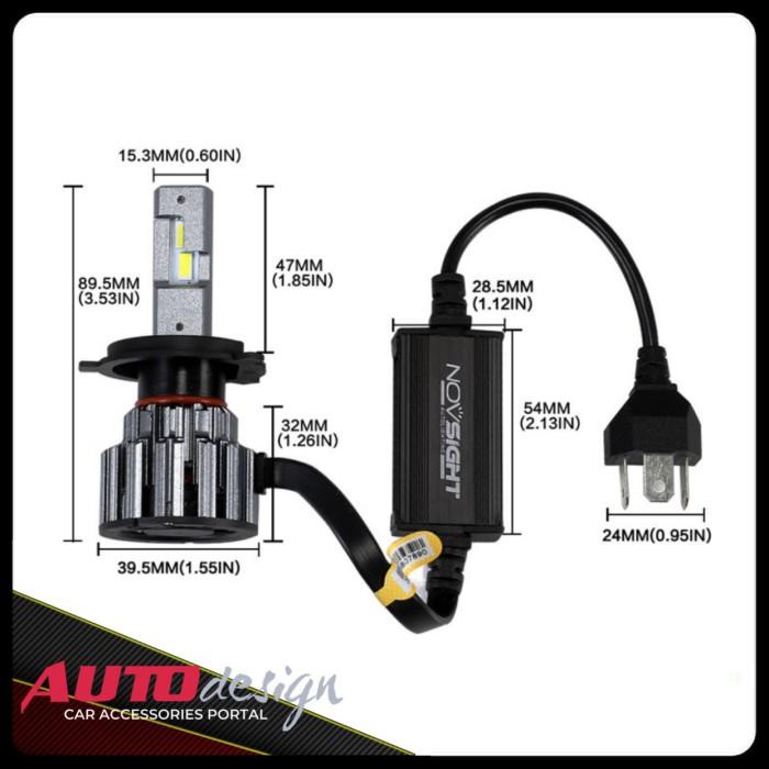 LAMPU LED MOBIL NOVSIGHT F03 6000K H4 H1 H3 H7 H8 H11 H16 HB3 HB4 HIR2