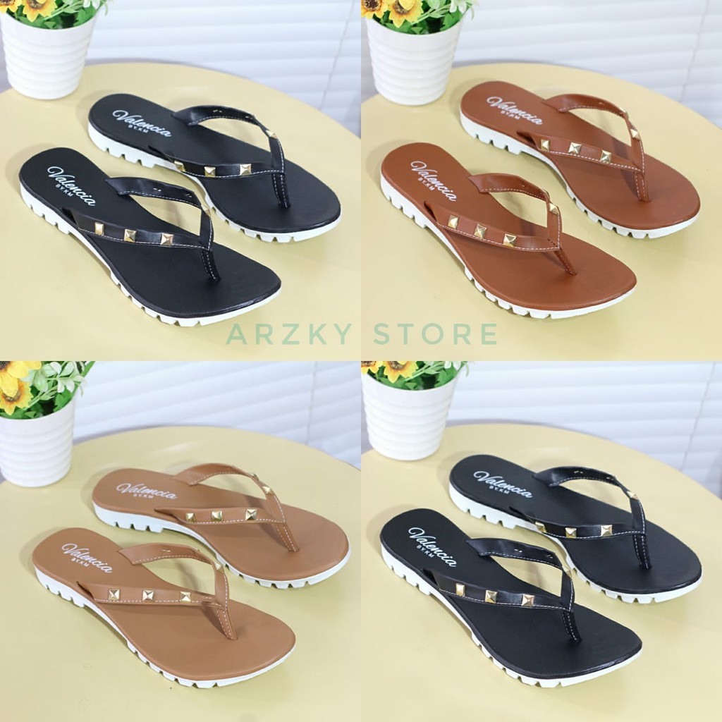 sandal wanita/sandal teplek/ jepit piramid terbaru by Arzky ab 50-3