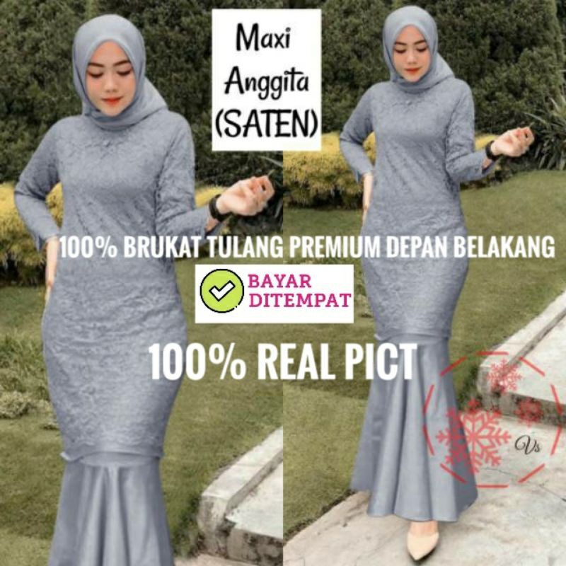 Gamis Brukat Mewah Baju Pesta Busui Anggita Devisila