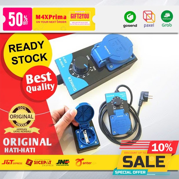 (COD) Dimmer AC 2000W / 2000 wat / 2000wat  Pengatur Kecepatan 2000 wat Gerinda bor dinamo Blender s