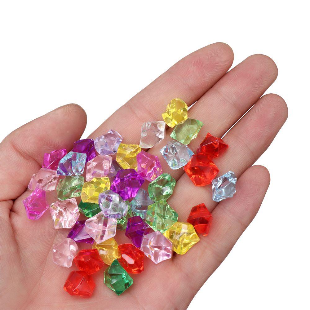 Wonder 50Pcs/bag Batu Buatan Art Confetti Warna-Warni Tangki Ikan Dekorasi Batu Bulat Aquarium Landscape Pebbles