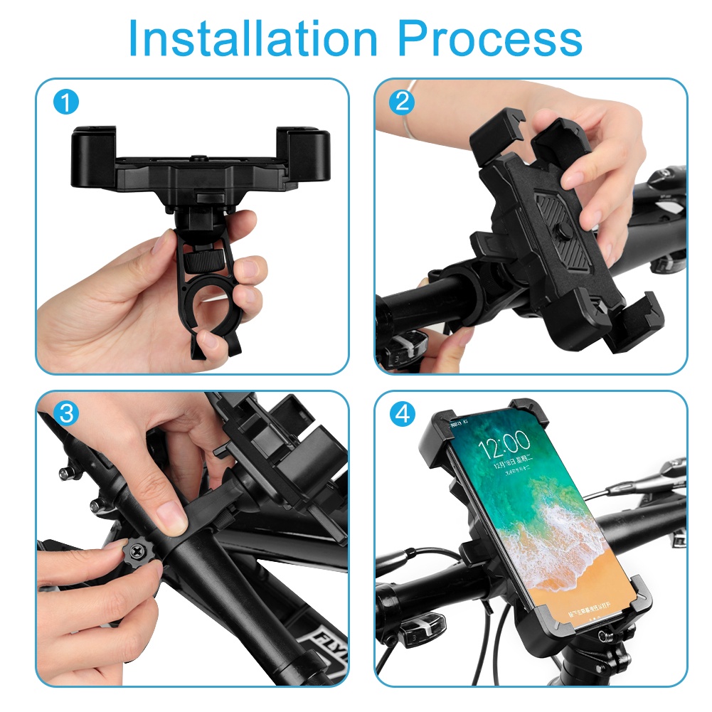 Bracket Stand Holder Handphone / Gps Aksesoris Sepeda Gunung / Balap / Motor