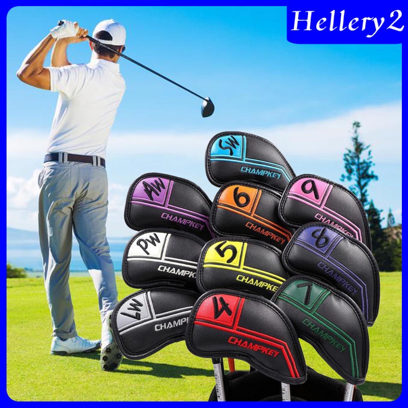 [HELLERY2] 10x Golf Iron Covers Headcovers Club Multicolor Waterproof Protector