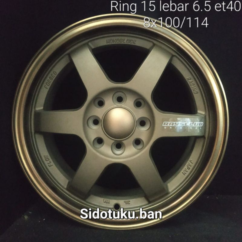 Jual Velg Te37 Ring 15 Lebar 6.5 Et40 Pcd 8x100/114 By Flow Forming ...