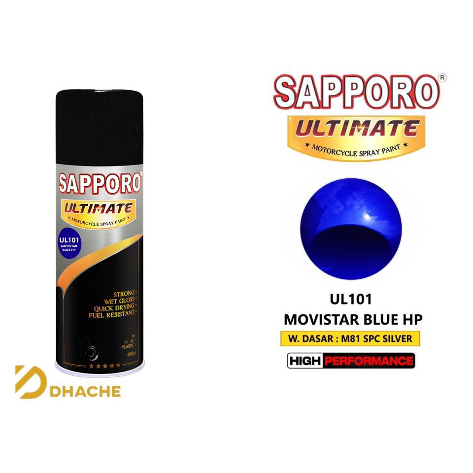 Cat Semprot Sapporo Ultimate UL101 Movistar Blue HP / Sapporo Spray / Cat Semprot / pylox