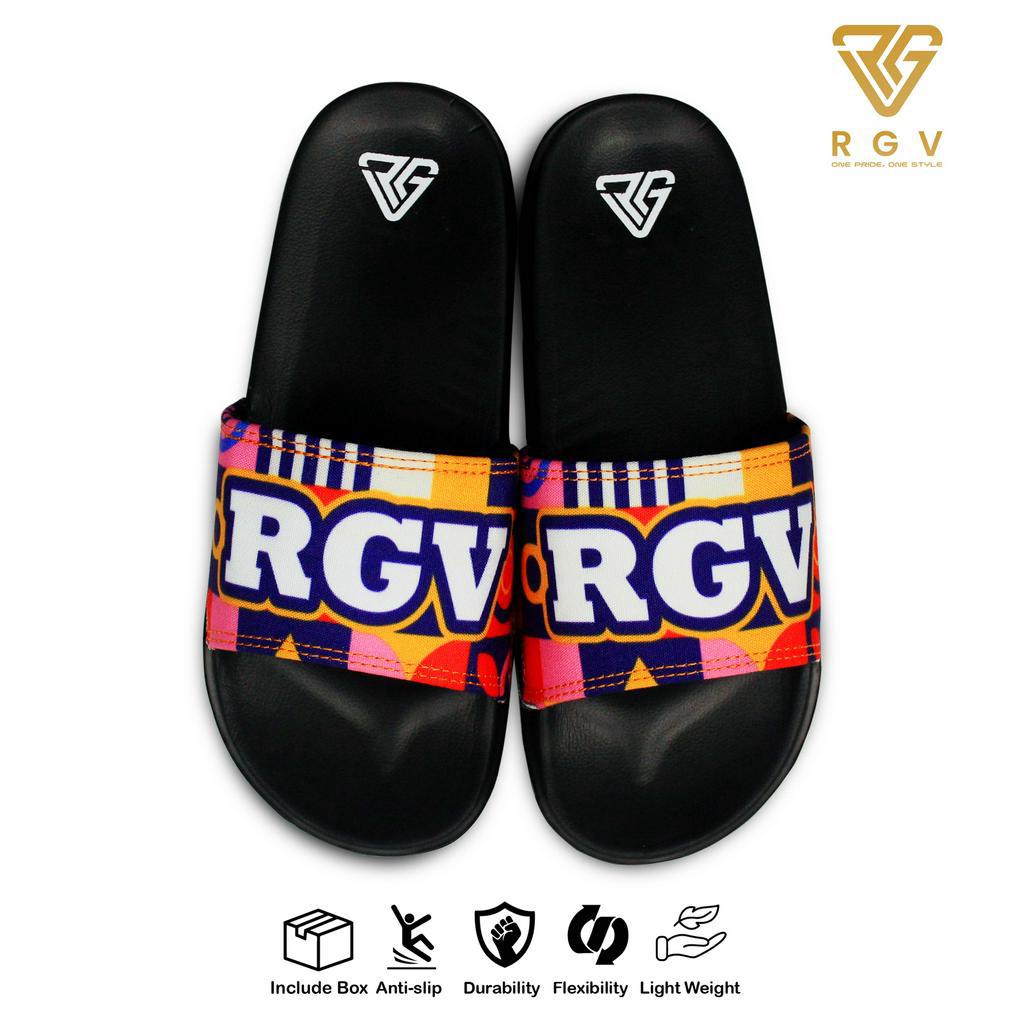 RGV - SANDAL PRIA DAN WANITA SLIDE SLIP ON SENDAL ANTI LICIN RINGAN SELOP FLAT MOSAIC SQUERE