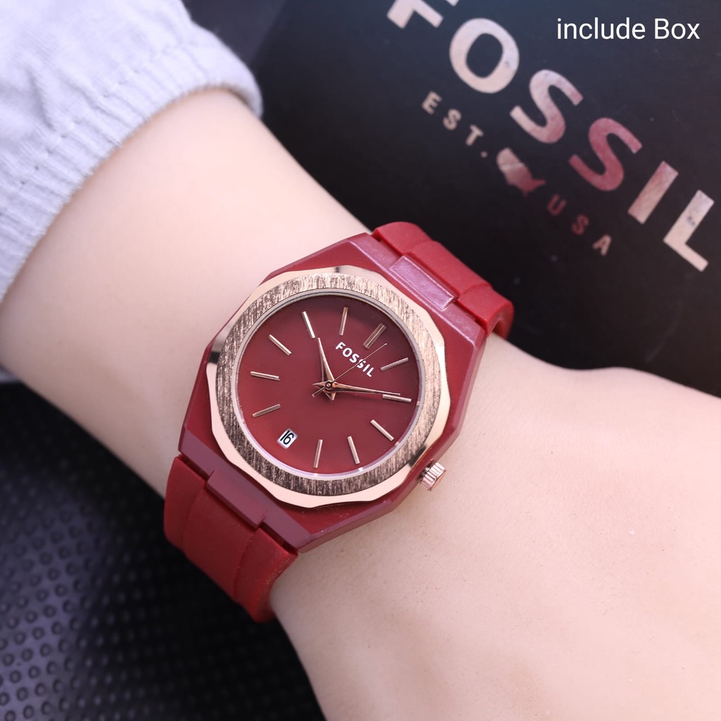 BEST SELLER JAM TANGAN WANITA FS FM70 TALI RUBBER TANGGAL AKTF RING ROSE DM 3.5CM FREE BOX &amp; BATERAI || JAM TANGAN FASHION WANITA JAM TANGAN CEWEK MURAH