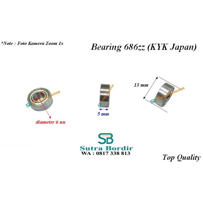 Bearing 686Zz Kyk Jepang Bearing 686Z Kyk Japan Industri Bearing 686Zz #98