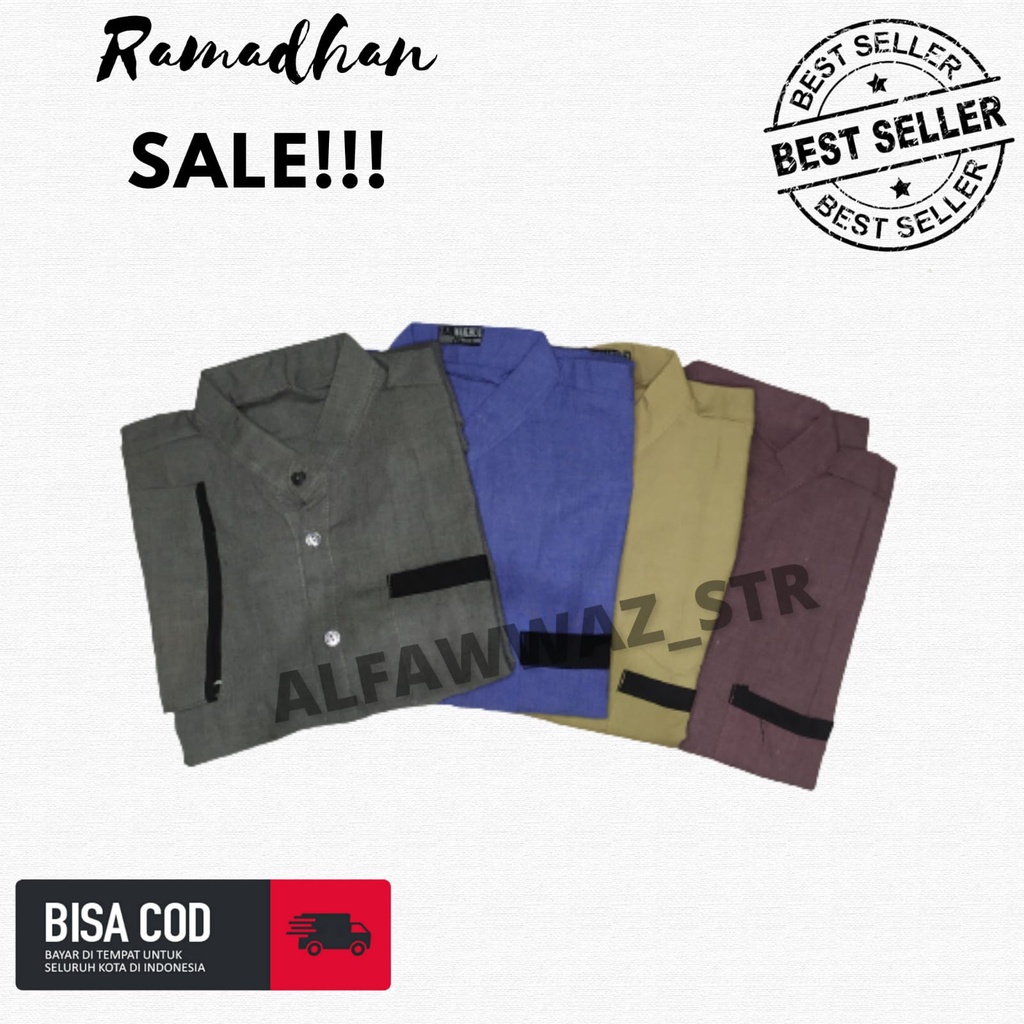 Baju koko Pria Lengan Pendek Terbaru 2022 Koko Kurta Dewasa Baju Muslim Pria Baju Lebaran 2022 Baju 