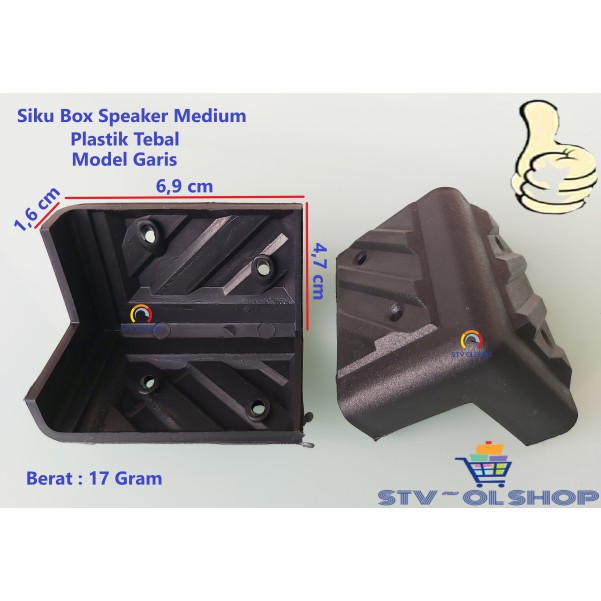 Siku Box Speaker Medium / Sudut Box Salon Plastik Model Garis