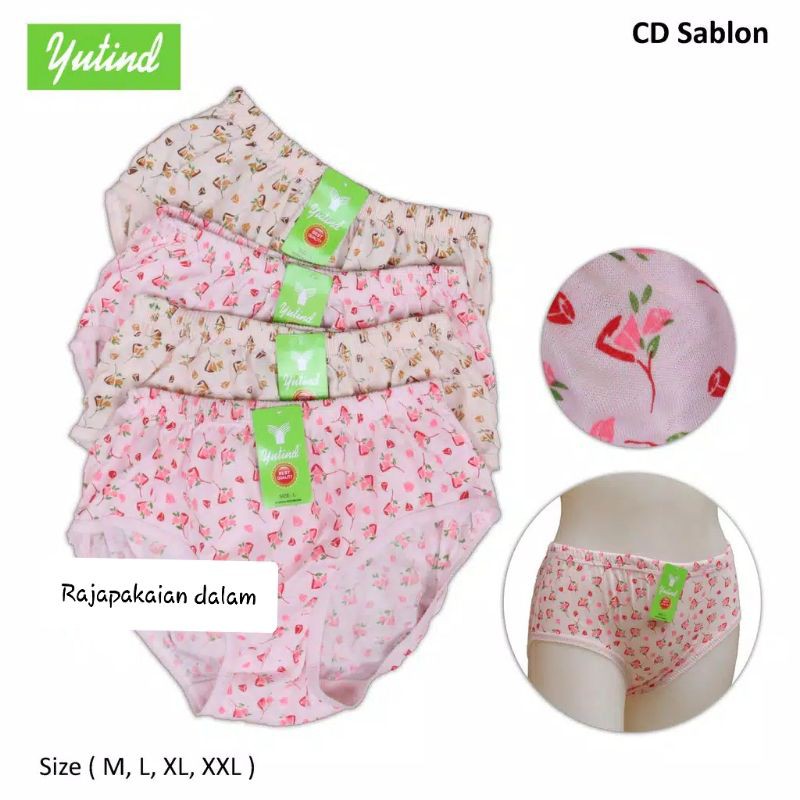 Celana dalam wanita yutind Sablon