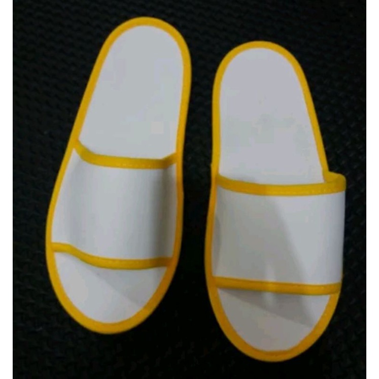 slippers #sandal lantai #sandal hotel# bahan sepon 4ml /list kuning