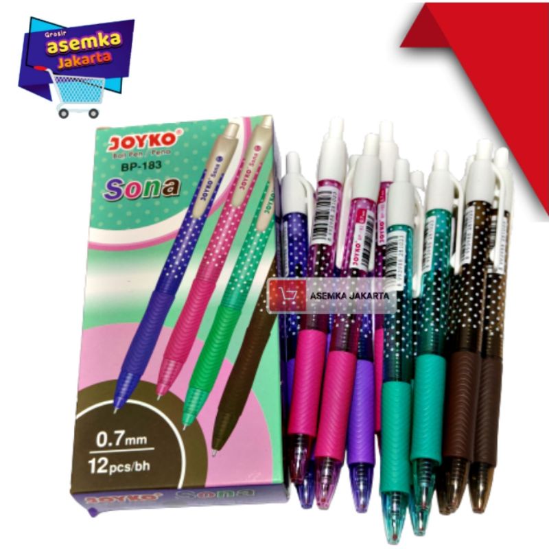 

Ball Pen Pulpen Pena Joyko BP-183 Sona 0.7 grosir 12pcs