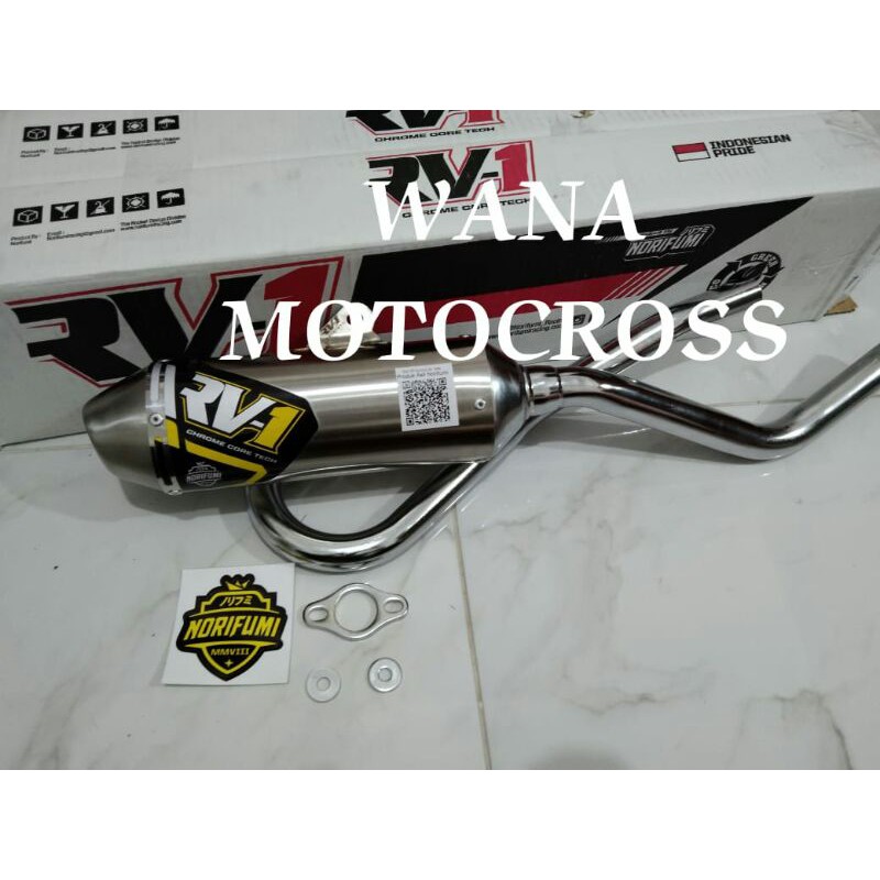 Knalpot Norifumi RV1 CRF 150 L RV1 ORIGINAL knalpot Honda crf 150 L Mesin standar