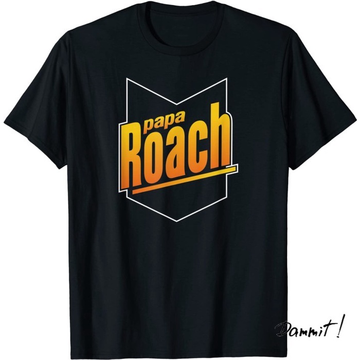 Baju Kaos Papa Roach - Official Merchandise - Throwback T-Shirt