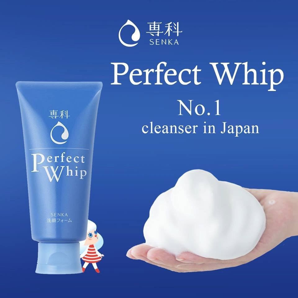 SENKA - Perfect Whip Facial Foam 120g - Untuk Kulit Lembut, Lembab &amp; Cerah