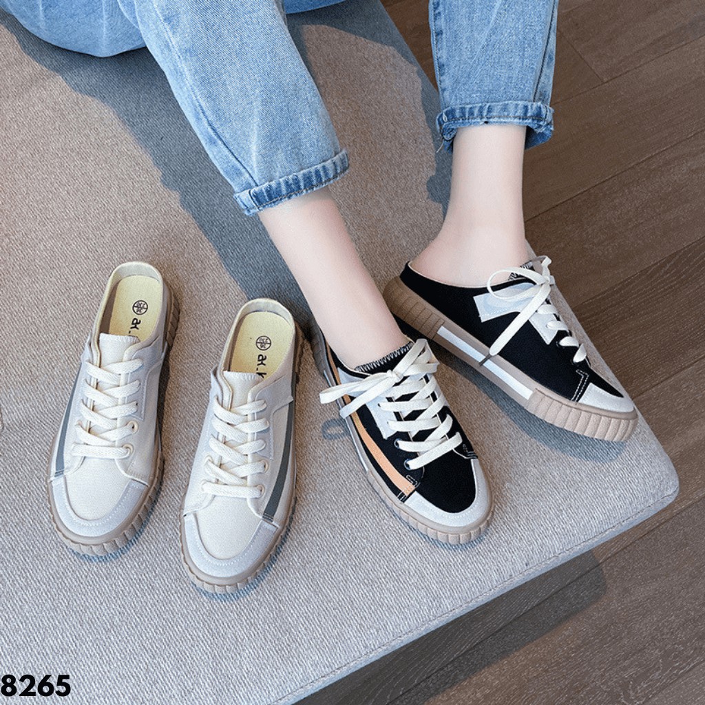 SEPATU SELOP SNEAKER IMPORT WANITA ALL STAR NYAMAN SOLE KARET ANTI LICIN TERBARU 8265