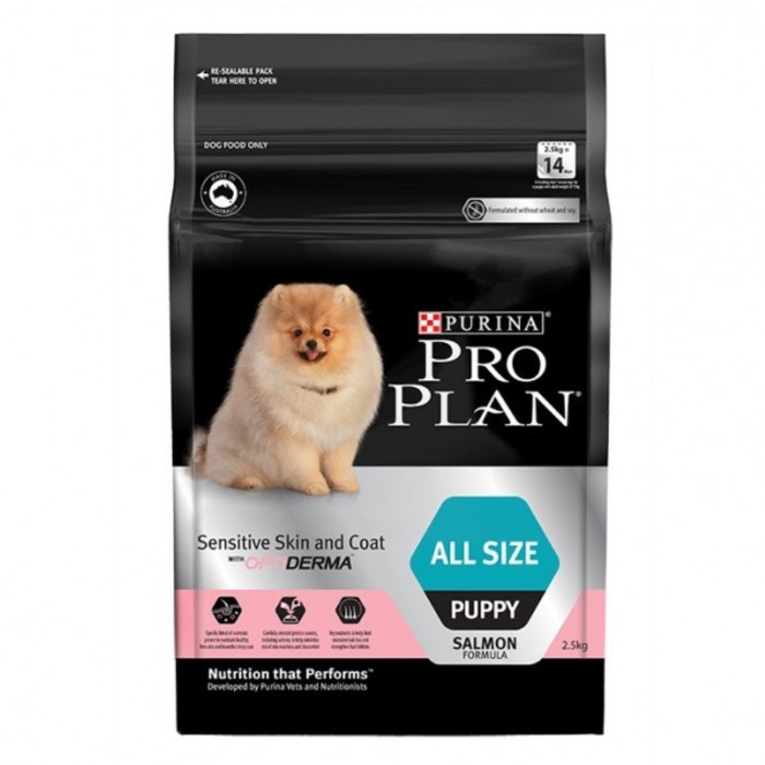 PRO PLAN ALL SIZE PUPPY SENSITIVE SKIN AND COAT SALMON 2.5 KG