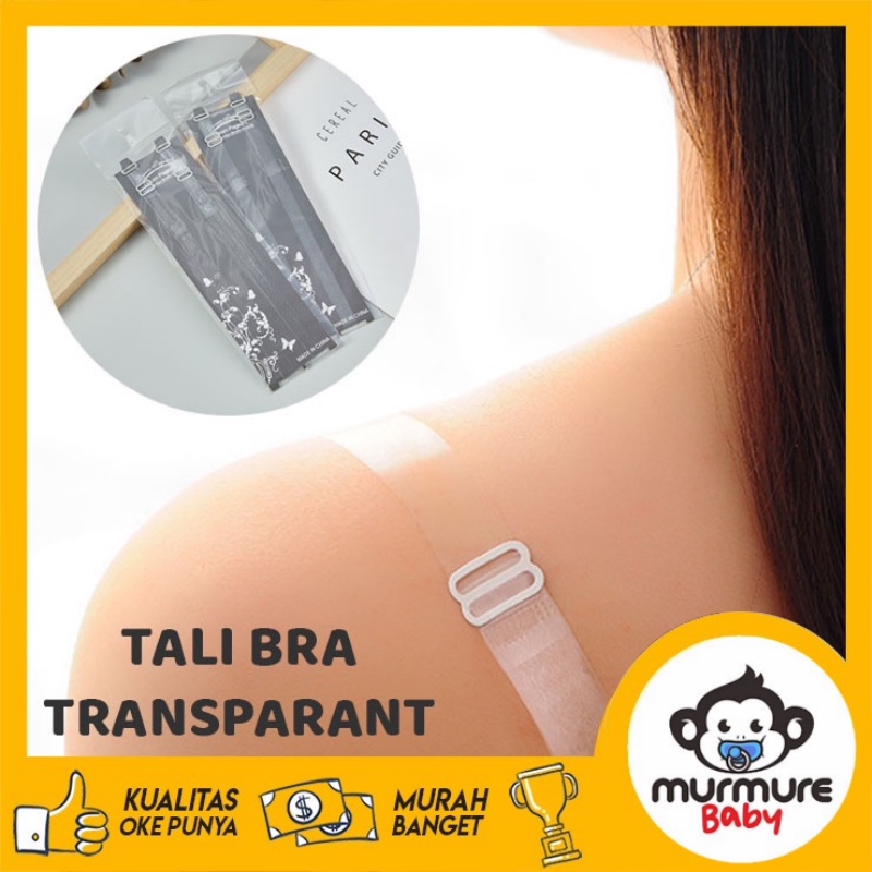 MURMURE.BABY | TALI BRA TRANSPARAN SEPASANG / TALI BRA BENING / TALI BH BENING BRA STRAP 1CM