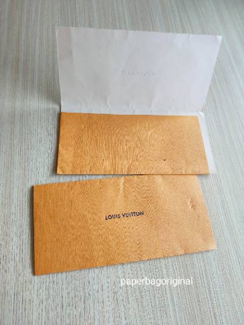 LV Louis Vuitton Authentic Care Card Receipt Envelope Amplop Original
