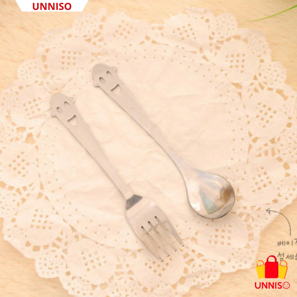 UNNISO - Sendok Garpu Set / Alat Makan Set Travel Portable SG2