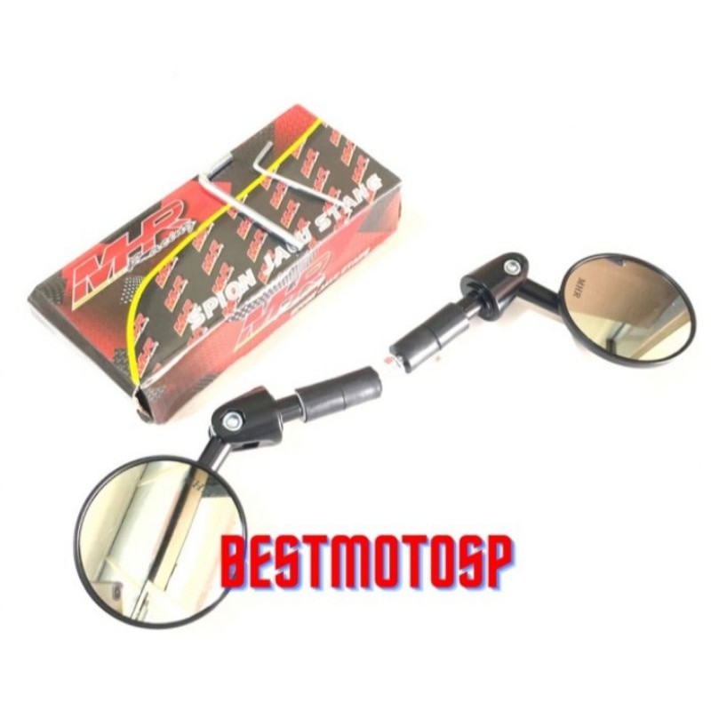 Spion Jalu Bulat Bar End Kaca Cembung CNC Universal Motor Nmax Aerox Ninja Vixion R15 R25 Dll