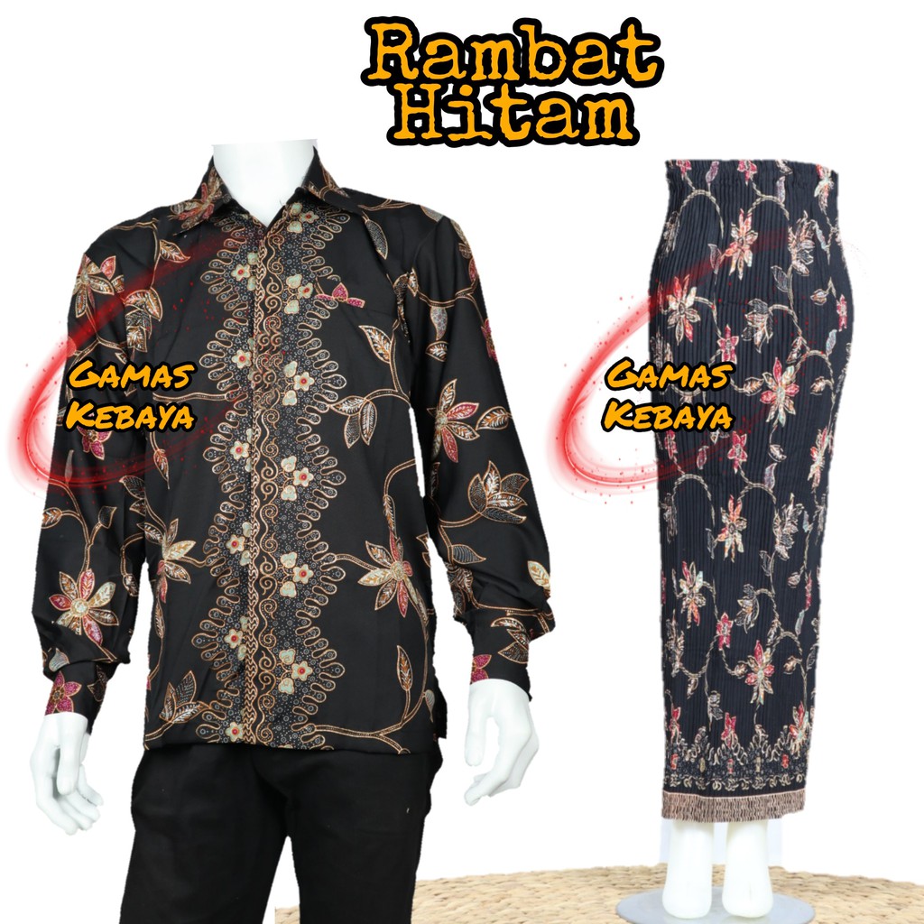 COUPLE ROK PLISKET DAN KEMEJA PANJANG BATIK MURAH/COUPLE PASANGAN TERBARU/COUPLE KELUARGA