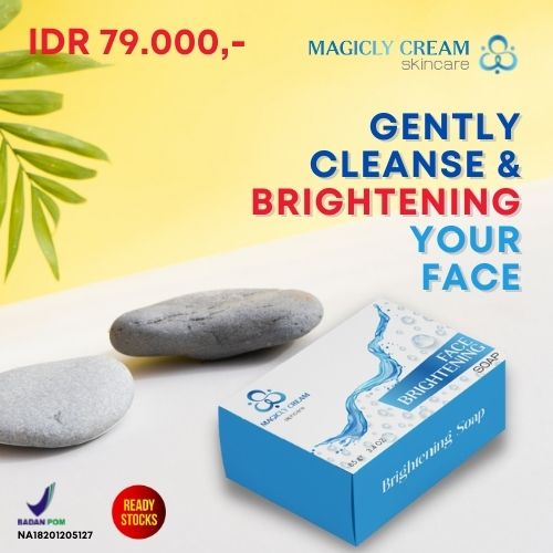 Sabun Wajah untuk mencerahkan dan menyembuhkan Jerawat Pria Wanita, Pembersih Wajah Magicly Cream Sk