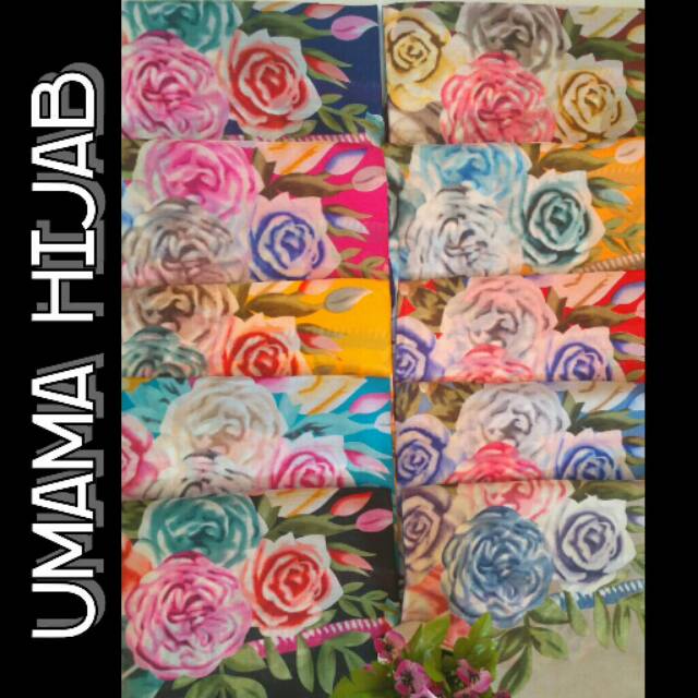 Segiempat umama motif bunga