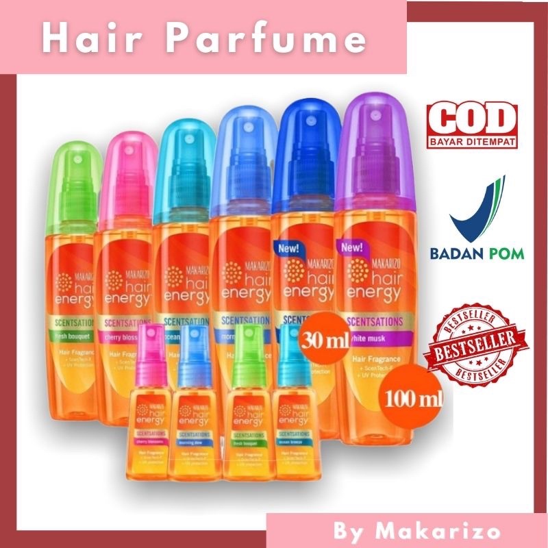 MAKARIZO Hair Energy Scentsations Hair Fragrance Indonesia / Fibertherapy Conditioning Shampoo Hair Scalp Creambath Easy Straight Advisor Repair Vitaglitz Vitacaps Vitamax / Shampo Sampo Kondisioner Pelurus Tonic Serum Vitamin Perfume Parfum Mist Rambut