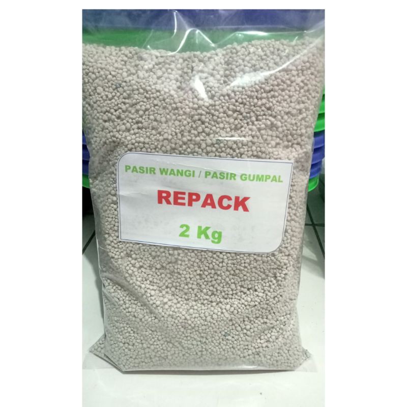 Pasir Gumpal/Pasir Kucing Wangi Repack 2kg Murah