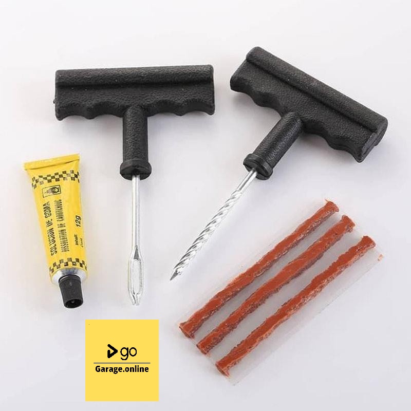 Tire Repair Kit Set Tambal Anti Ban Mobil Motor Tubeless Bocor Kempes