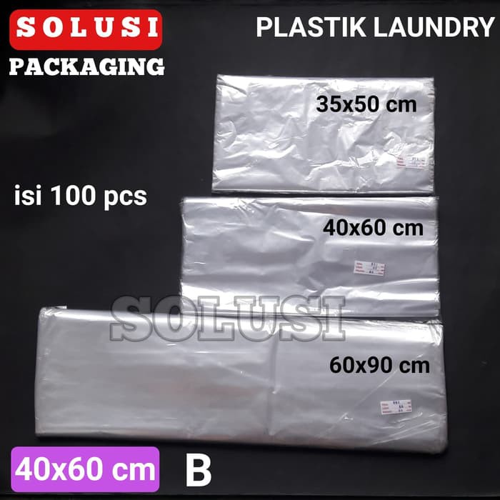 

KEMASAN PLASTIK LAUNDRY 40x60 CM 100PCS/KANTONG PLASTIK TAS PLASTIK KRESEK BAG