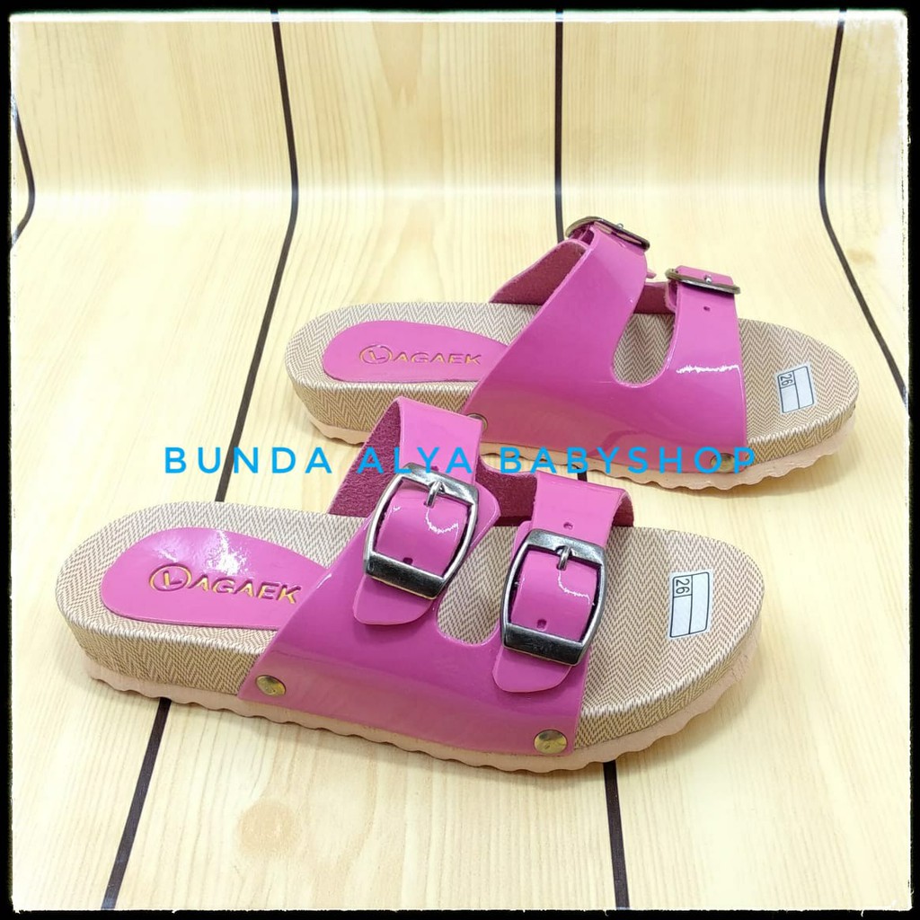 Sendal Anak Perempuan Umur 4 5 6 Tahun Alas Karet - Sandal Anak Cewek Tali PINK SALE Anti Licin Size 26 - 32