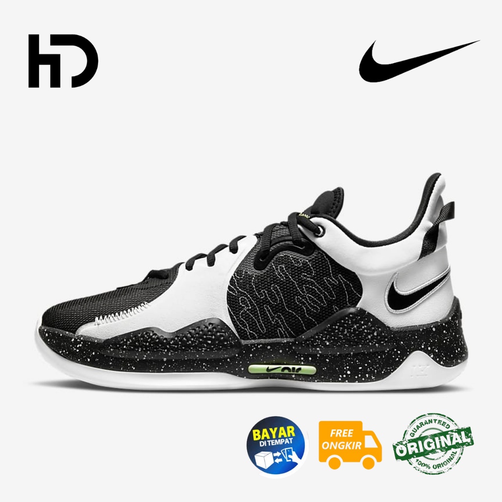 Sepatu Basket Nike Paul George PG 5 EP 'Black Volt' Original CW3146-003