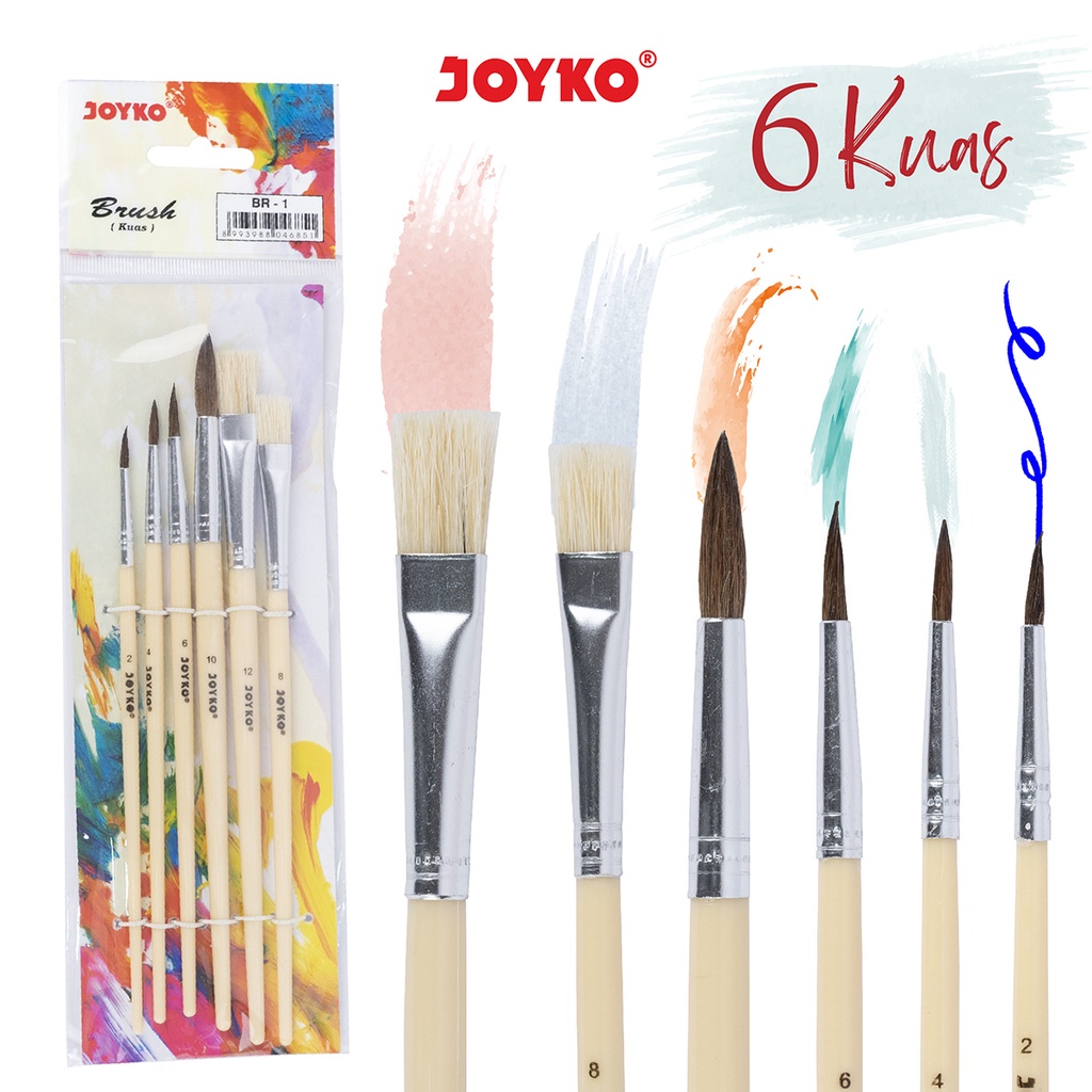 

Brush Kuas Lukis Joyko Cat Air Akrilik Poster Minyak BR-1 BR-5 BR-8 BR-16