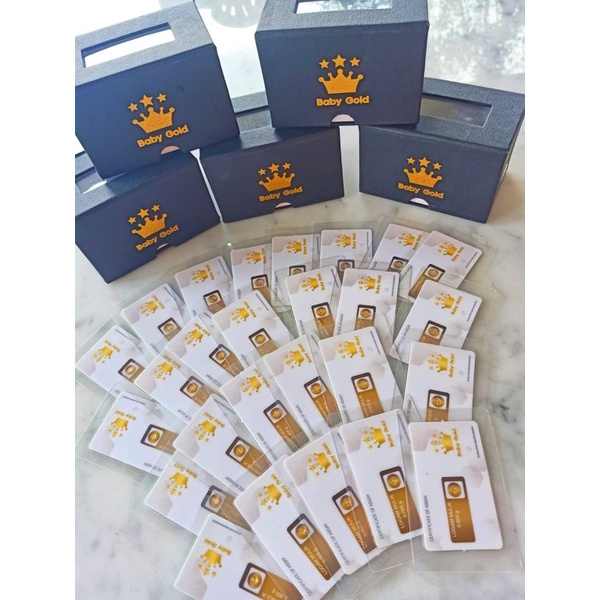BABY GOLD Emas Murni Logam Mulia 0.005 gram-Laminating