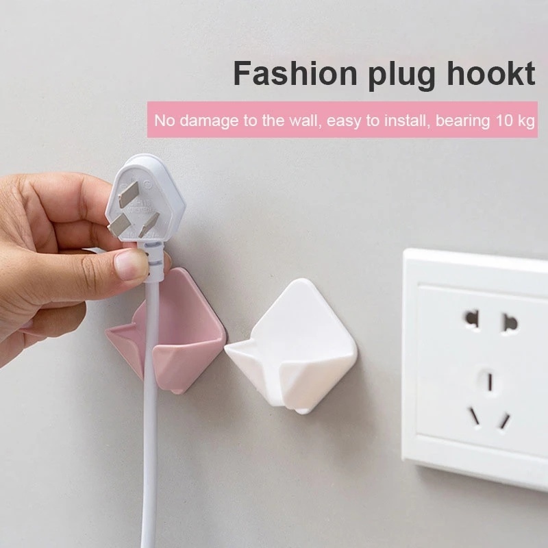 1pc Nail-free Plug Storage Hook for  Power Cord，Power Plug，Socket