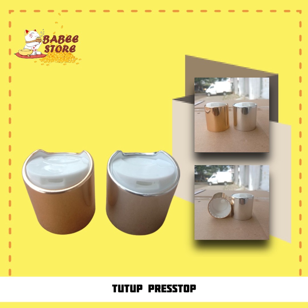 TUTUP PRESSTOP NECK 24 SILVER DAN GOLD / TUTUP PRESSON GOLD SILVER