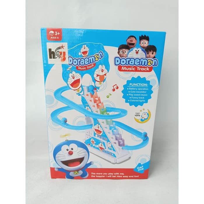 BISA COD KADO ANAK Magnetic Track Set Doraemonn 668-8 Mainan Anak Cowok EDUKASI Mainan Seluncuran