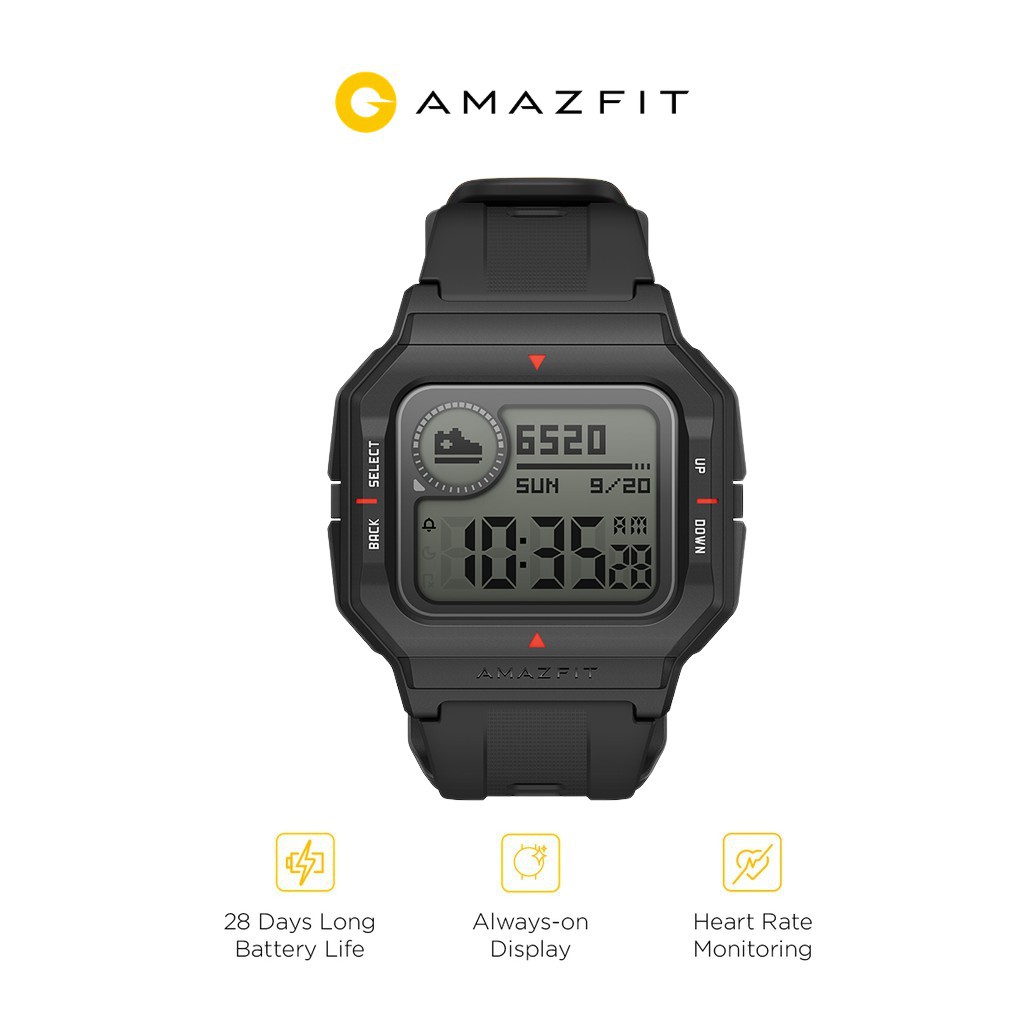 Jam Tangan Smartwatch Amazfit Neo Retro Heart Rate 24/7 (Baterai 28 Hari + Mode Olahraga) Original