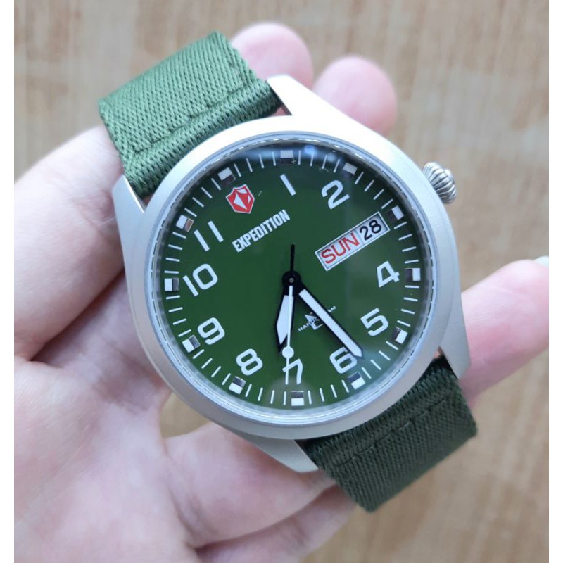 Jam pria expedition original e 6794 original titanium green