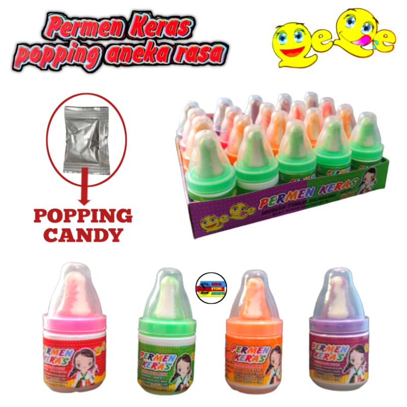 Permen Keras Jadul Bentuk Dot Tabur Popping Candy 1 pc Aneka Rasa Buah [Eceran]