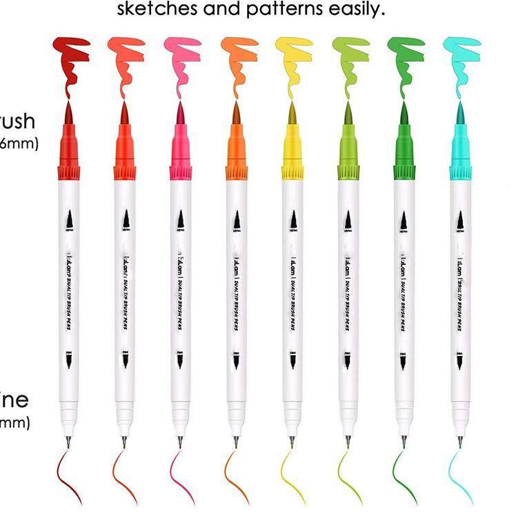 

Terbaru.. Slayershop Dual Tip Pulpen Sikat 24/48/60/100Warna Sketsa Menggambar Manga Dual Head spidol Warna Air Pena untuk Menggambar Animasi Mewarnai Books Desain Perlengkapan Seni