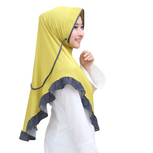 Jilbab Instan Inara Kombinasi Tali Polka/Hijab Harian Murah-1