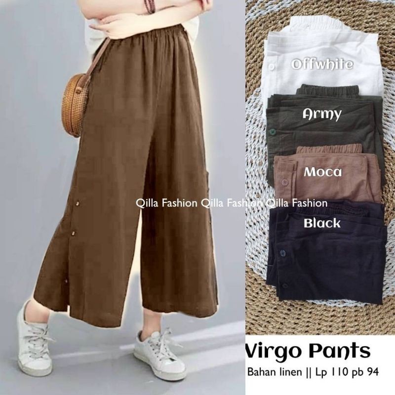 VIRGO PANTS - BINEKE KULOT LINEN KANCING BAWAH KATUN RAMI RYOTA PANT